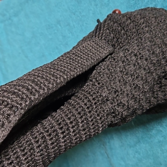 Black Raffia Woven Shoulder bag.Drawstring EUC - Picture 6 of 15